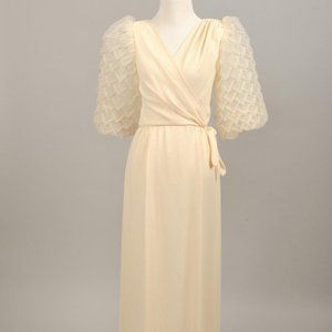 1970s Pin Tucked Vintage Wedding Gown